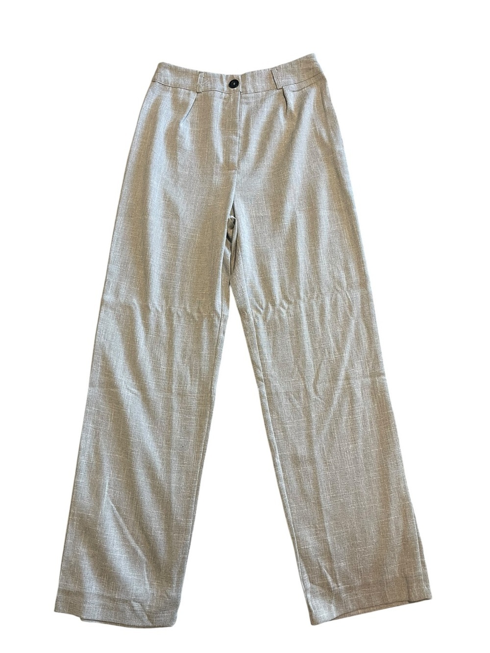 SHEIN Straight Leg slacks in Light Gray Beige - Picture 1 of 3